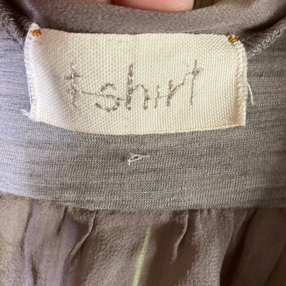 Giada Forte mini dress wool tunic NWOT 2/M taupe gray paneled breezy light - Picture 6 of 11